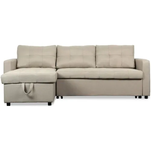 Canapé d'angle convertible Toledo Tissu - 3S. x Home - Modalova