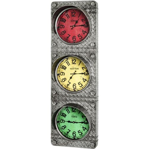 Horloges optique feu de circulation en métal laqué anthracite - 3S. x Home - Modalova
