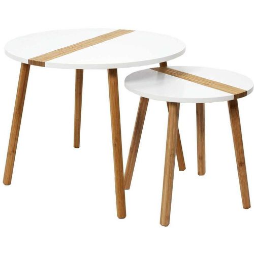 Lot de 2 Tables Gigogne Bicolore Relief - 3S. x Home - Modalova