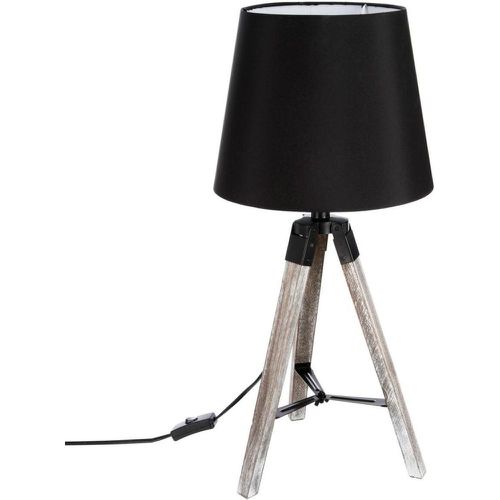 Lampe en bois à trépied noir - 3S. x Home - Modalova