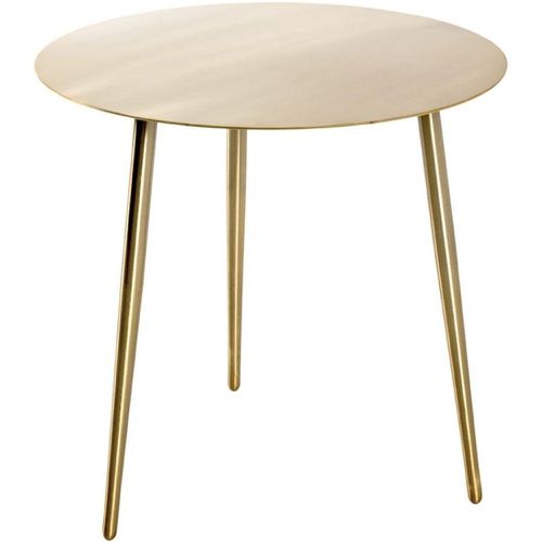 Table d'appoint avec structure en acier laqué doré et plateau en métal massif - 3S. x Home - Modalova