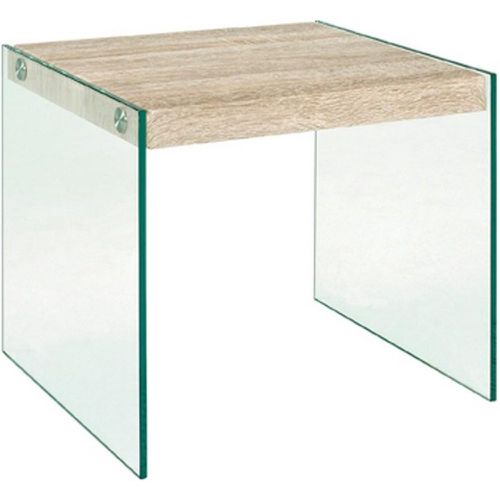 Table d'appoint en verre avec plateau décor chène - 3S. x Home - Modalova