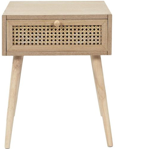 Table de Chevet CANNAGE 1 Tiroir Bois - 3S. x Home - Modalova