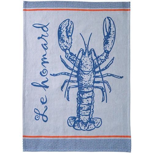 Torchon plein jacquard à la Pêche - Bleu - Coucke - Modalova