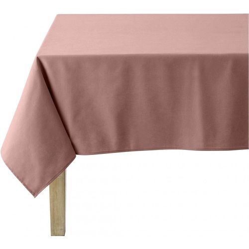 Nappe ronde unie en coton, traitée Teflon, Made in France, CAMBRAI, rose poudré - Coucke - Modalova