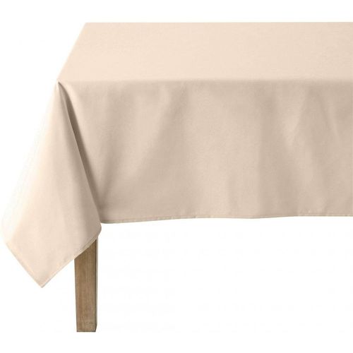 Nappe ronde unie en coton, traitée Teflon, Made in France, CAMBRAI, Beige - Coucke - Modalova