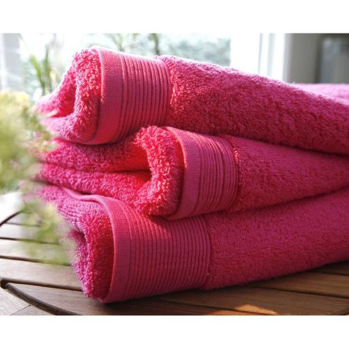 Tapis de bain 50/90 micro-coton 1000 gr/m² uni - Fuchsia - Blanc des Vosges - Modalova