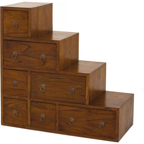 Rangement en escalier 7 tiroirs en bois mindi - EDEN - Macabane - Modalova