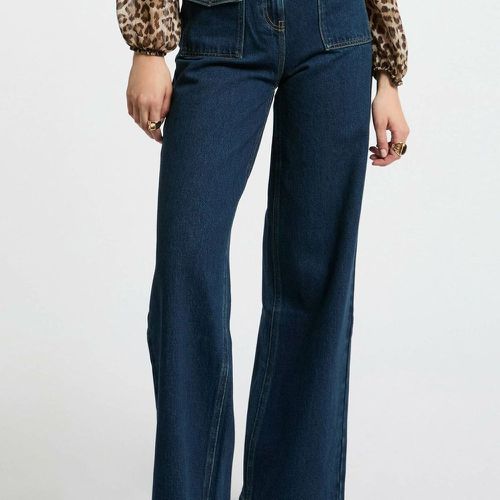 Jeans large taille haute en coton - Morgan - Modalova