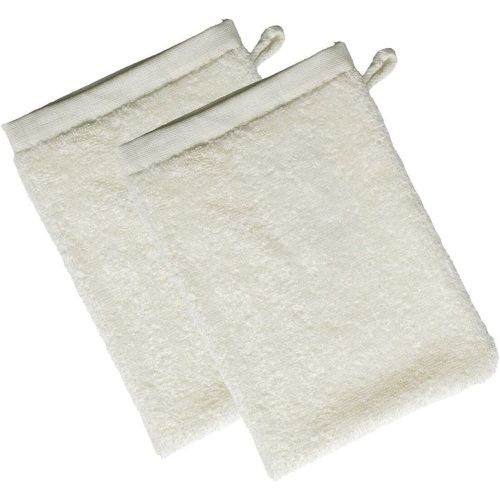 Lot de 2 gants de toilette 480g/m² SAMIA cassé 15x21cm - Becquet - Modalova