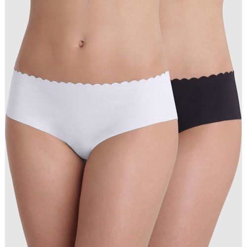 Lot de 2 hipsters /blanc - Body Touch en coton - Dim - Modalova