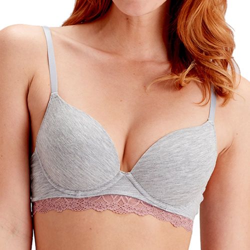 Soutien-gorge moulé armatures gris en coton - Pretty Polly - Modalova