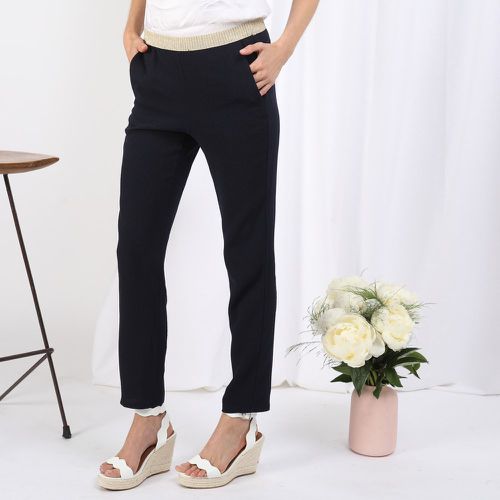 Pantalon fluide marine élastique doré Charly - 3S. x Le Vestiaire - Modalova