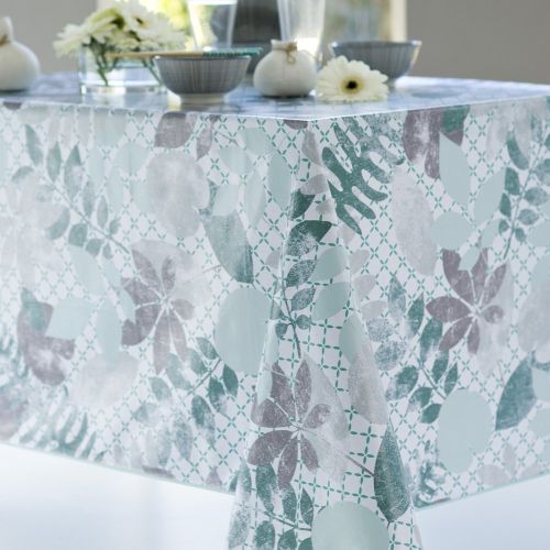 Nappe Rectangle Vegetalmix Toile Ciree Aqua - Calitex - Modalova