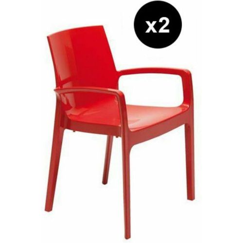 Lot De 2 Chaises Design Rouge GENES - 3S. x Home - Modalova