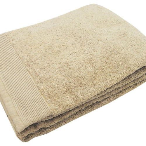 Serviette de bain micro-coton 600 gr/m² Sable - Blanc des Vosges - Modalova