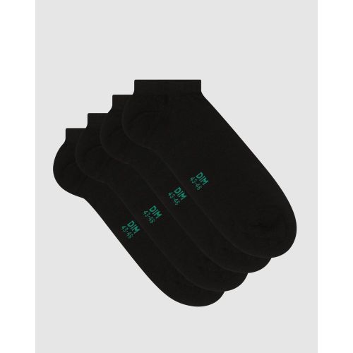 Lot de 2 paires de socquettes en coton bio Dim Noir - Green by Dim - Dim Chaussant - Modalova