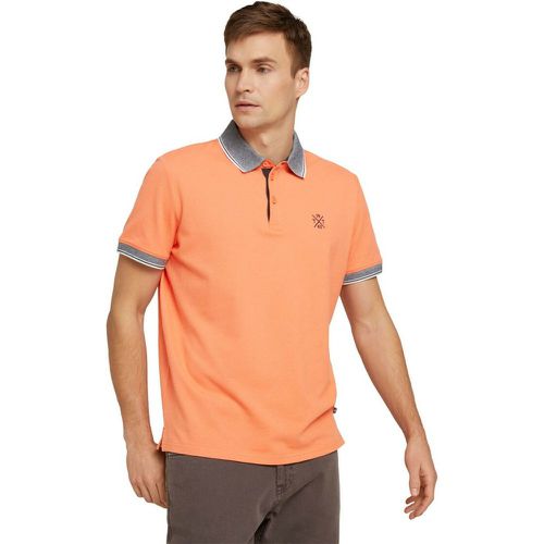 Polo uni homme orange en coton - Tom Tailor - Modalova