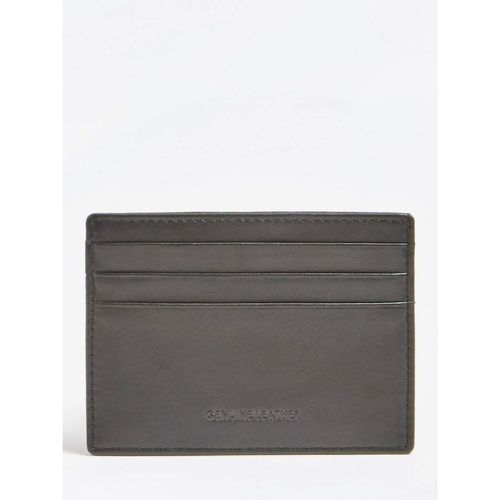 Porte-cartes cuir noir - Guess Noir - Guess Maroquinerie - Modalova