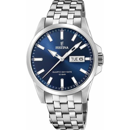 Montre CLASSIQUE F20357-3 - Dateur et Bracelet Acier - Festina - Modalova