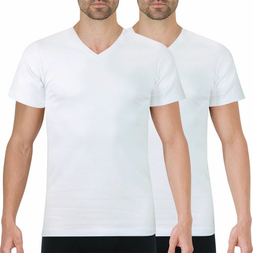Lot de 2 Tee-shirts col V Ecopack en coton - Athena - Modalova