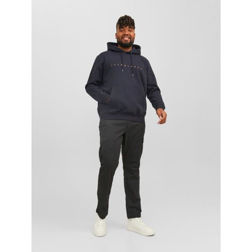 Sweat à capuche Relaxed Fit Manches courtes Bleu Marine - jack & jones - Modalova