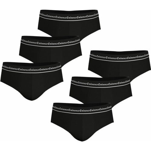 Lot de 6 slips Business noir en coton - Eminence - Modalova