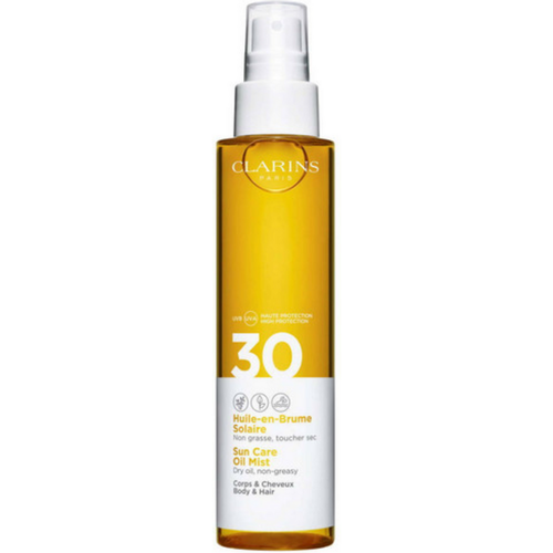 Huile En Brume Solaire Spf30 Corps Et Cheveux - Moyenne (Spf 15 A 30) - Clarins - Modalova