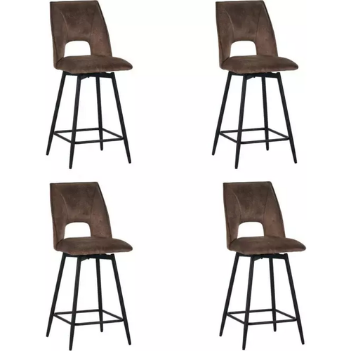 Lot de 4 Tabourets de bar LEO Taupe - 3S. x Home - Modalova