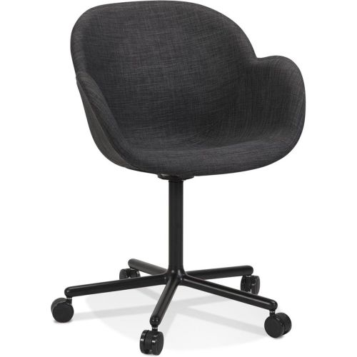 Chaise de bureau avec accoudoirs 'ASTRA' gris foncé - ALTEREGO - Modalova