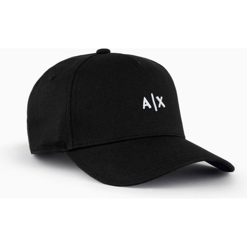 Casquette en coton avec logo AX - Armani Exchange - Modalova