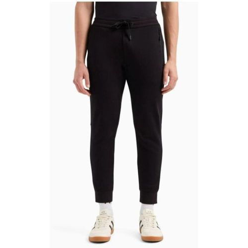 Pantalon droit en coton noir - Armani Exchange - Modalova