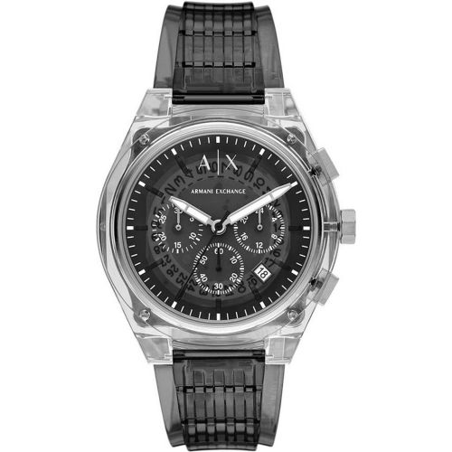 Montre Rafael - AX4167 Bracelet Plastique Gris foncé - Armani Exchange - Modalova