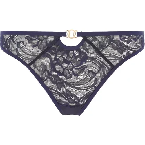 Tanga en dentelle bleu - Aubade - Modalova