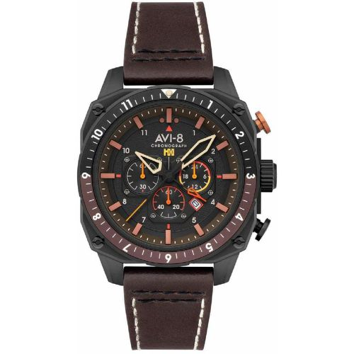 Montre Hawker Hunter Atlas Dual Time Chronograph - AV-4100-08 Bracelet Cuir - Avi-8 - Modalova