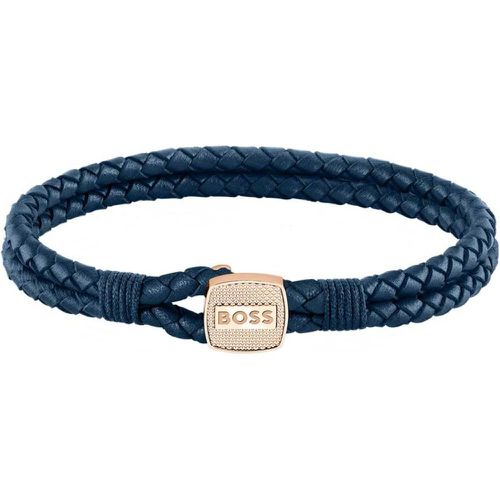 Bracelet Seal - 1580668M Cuir, Acier - Boss Bijoux - Modalova