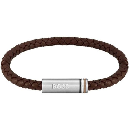 Bracelet Ares Single - 1580623 Cuir, Acier - Boss Bijoux - Modalova