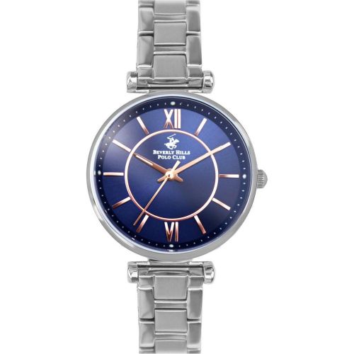 Montre strass cadran bleu BBP0129Y-390 - Bracelet - Beverly Hills Polo Club - Modalova
