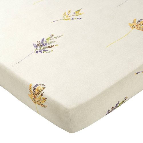 Drap housse coton ALBA feuilles et bouquets - Becquet - Modalova