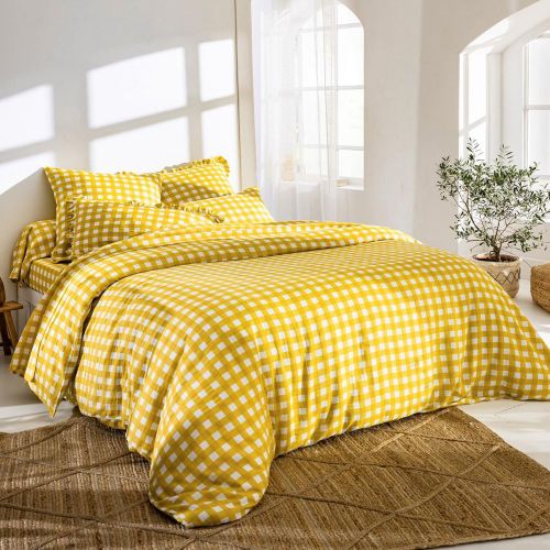 Housse de couette VICHY - maïs - Becquet - Modalova