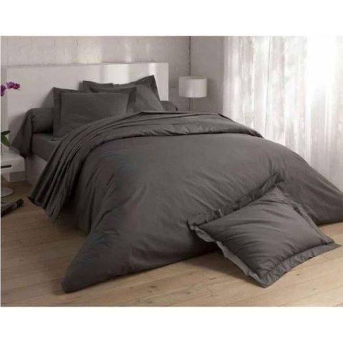 Drap Housse Lin PERCALE Gris - Becquet - Modalova