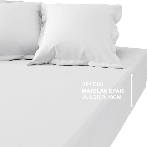 Drap-housse grand bonnet XL satin de Coton TERTIO® - 3S. x Tertio (Nos Unis) - Modalova