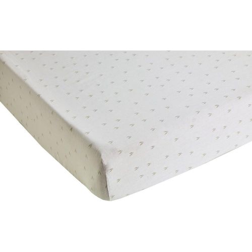 Drap-housse métis jacquard 70% coton - 30% lin GRAMINES créme - Blanc des Vosges - Modalova