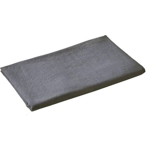 Drap plat lin lavé LOUXOR Graphite - Blanc des Vosges - Modalova