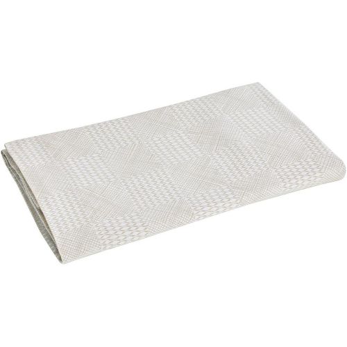 Drap plat métis jacquard 70% coton - 30% lin GRAMINES créme - Blanc des Vosges - Modalova