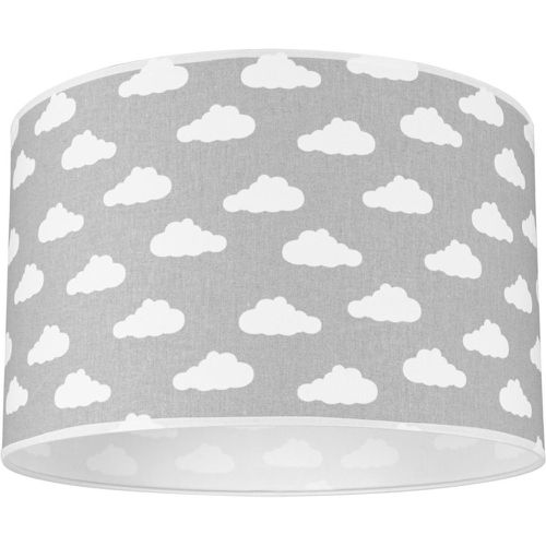 Abat-jour cylindrique E27 Tissu - avec motif nuage - Britop Lighting - Modalova