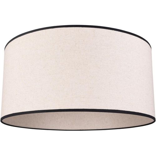 Abat-jour cylindrique E27 Lin Beige avec passepoil - Britop Lighting - Modalova