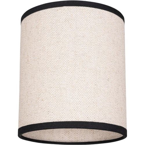 Abat-jour cylindrique E27 Lin Clair avec passepoil - Britop Lighting - Modalova