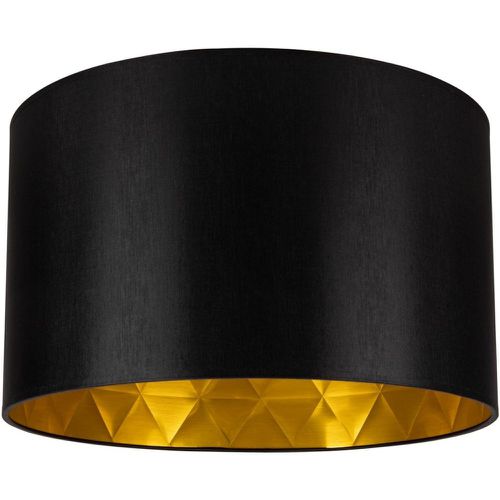 Abat-jour cylindrique E27 Tissu Noir avec intérieur - Britop Lighting - Modalova