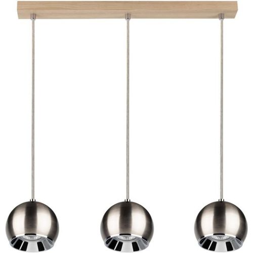 Lampe Suspendue Ball Wood Chêne huilé Métal Satiné - Britop Lighting - Modalova